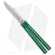 Squid Industries Krake Raken V3 Butterfly Folding Knife, 4.50in, AEB-L Steel, Clip Point Blade, Aluminum, Green/White Handle, Green/White/Silver, 10.125 inch, BHQ-179150