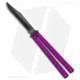 Squid Industries Krake Raken V3 Butterfly Folding Knife, 4.50in, AEB-L Steel, Clip Point Blade, Aluminum, Purple Handle, Purple/Black, 10.125 inch, BHQ-180385