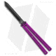 Squid Industries Krake Raken V3 Butterfly Folding Knife, 4.50in, AEB-L Steel, Tanto Blade, Aluminum, Purple Handle, Purple/Black, 10.125 inch, BHQ-180388