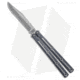 Squid Industries Krake Raken V3 Butterfly Folding Knife, 4.50in, AEB-L Steel, Clip Point Blade, Aluminum, Gray Handle, Gray/Silver, 10.125 inch, BHQ-181404