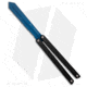 Squid Industries Swordfish Alum Butterfly Folding Knife, 4.75in, Aluminum, Trainer Blade, Aluminum, Black Handle, Black/Blue, 10.625 inch, BHQ-187738