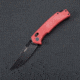 SRM Knives 9203 Red Micarta Folding Knife, 4.5in Closed, 3.5in Black Stonewash 10Cr15CoMoV Stainless Clip Point Blade, Red Canvas Micarta Handle, 9203-MR2