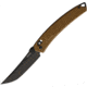 SRM Knives 9211 Ambi Lock Folding Knife, 3.5 black stonewash finish 8Cr13MoV stainless bla, Brown G10 handle, 9211-GW
