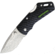 SRM Knives Sanrenmu 4059 Lockback Folding Knife, 2.88in Closed, 2in Satin SS Drop Point, Black Sculpted Nylon Handle, Thumb Stud, Pocket Clip, Boxed With Hanging Tab., K027N