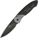 SRM Knives Sanrenmu 7023 Framelock Folding Knife, 3.75in Closed, 2.5in Black SS Drop Point, Black/Gray SS Handle, Thumb Stud, Pocket Clip, Boxed With Hanging Tab., K529