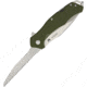 SRM Knives SRM 9019 Linerlock Double Open Folding Knife, 4.75in Closed, 3.25in 12C27 Sandvik SS Blade, Green G10 Handle, Thumb Stud, K912