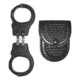 Stallion Leather Asp Tactical Hinged Handcuff Holder, Basket Weave - HASP-2-B1