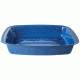 Stansport Enamel Roasting Pan - 5 Quart, Blue, 16x12x3in, 10645