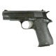 Star BM Pistol, 9mm Luger, 3.77in barrel, blued finish steel frame, black checkered plastic grip, recoil operated semi-automatic, fixed blade and notch, 8 round magazine, STAR-BM-9MM-3.77-1-FRRMPG