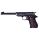 Star F Pistol, .22 Long Rifle, 7.1in barrel, blued finish steel frame, brown checkered plastic grip, blowback operated semi-auto, fixed blade front, adjustable rear, 10 round magazine, STAR-F-.22LR-7.1-1-FRRMPG