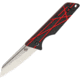 StatGear Ledge Slip Joint Folding Knife, 3.63in Closed, 2.5in Stonewash D2 Tool Steel Blade, Black/Red G10 Handle, Pocket Clip, Slip Joint, LEDGE-RED