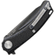 Stedemon BG01 Linerlock Folding Knife, 4.5in Closed, 3.5in Black Stonewash 12C27 Sandvik SS Drop Point, Black Textured G10 Handle, Pocket Clip, Black, BG0105