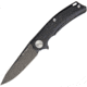 Stedemon BG01 Linerlock Folding Knife, 4.5in Closed, 3.5in Black Stonewash 12C27 Sandvik SS Drop Point, Black Textured G10 Handle, Pocket Clip, Black, BG0105