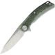 Stedemon BG01 Linerlock Folding Knife, 4.5in Closed, 3.5in Satin 12C27 Sandvik SS Drop Point, Jade Textured G10 Handle, Pocket Clip, Jade, BG0103