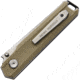 Stedemon BP02 Linerlock Folding Knife, Bp02 Linerlock, 4.5in Closed, 3.5in Satin 440C SS Drop Point, Coyote Brown Polymer Handle, Thumb Stud, Pocket Clip, Coyote brown, BP02BRW