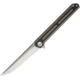 Stedemon C06 Linerlock Folding Knife, 4.75in Closed, 3.75in Satin 440C SS Blade, Brown G10 Handle With Carbon Fiber Inlay, Pocket Clip, Brown, C0604