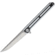 Stedemon C06 Linerlock Folding Knife, 4.75in Closed, 3.75in Satin 440C SS Blade, White G10 Handle With Carbon Fiber Inlay, Pocket Clip, White, C0603