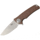 Stedemon DSG Linerlock Brown Folding Knife,3.625in,Drop Point,Stonewash,Brown,G10 Handle STEDSG03