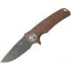 Stedemon DSG Linerlock Brown Smoke Folding Knife,3.625in,Drop Point,Orange,G10 Handle STEDSG04