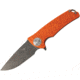 Stedemon DSG Linerlock Orange Smoke Folding Knife,3.625in,Drop Point,Orange,G10 Handle STEDSG06
