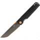 Stedemon SHY IV Linerlock Folding Knife,4in,S35VN Steel,Standard Edge,Modified Tanto,Black Stonewash,Black,G10 Waterflow Handle STESHY03