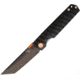 Stedemon SHY IV Linerlock Folding Knife,4in,S35VN Steel,Standard Edge,Tanto,Black Stonewash,Black,Concave-Convex G10 Handle STESHY14