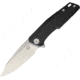 Stedemon ZKC C02 Linerlock Black Folding Knife,3.88in,440C Steel,Standard Edge,Drop Point,Satin,Black,G10 Handle STEZKCC020