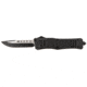 Steel River Knives Spartan Automatic Folding Knife, 3.75in, 440C Stainless Steel, Drop Point Blade, Silver/Black, Black Handle, T620DP