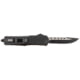Steel River Knives Spartan Automatic Folding Knife 3.75in, 440C SS, Drop Point Plain Blade, Black/Silver, Black Aluminum Zinc Alloy Handle, T624BDP
