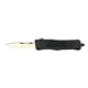 Steel River Knives MT620 Lightweight Automatic Folding Knife, 3.75in, D2 Steel, Tanto Blade, Aluminum Black Handle, MT620BULT