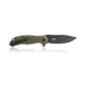 Steel Will Lanner Folding Knife, 3.75in D2 Steel Blade, Black Coated, Green Handle F35-33