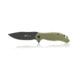 Steel Will Lanner Folding Knife, 3.75in D2 Steel Blade, Black Coated, Green Handle F35-33