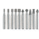 Steelex Plus Diamond Grit Burr Set, 150 Grit, 10 pc., 1/4in. Shank D2470
