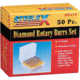 Steelex Plus Diamond Grit Burr Set, 180 Grit, 50 pc., 1/8in. Shank D2474