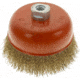 Steelex Plus 5in Brass Coated Crimped Steel Wire Cup Brush M14-2mm Thread D2293