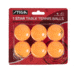 STIGA One-Star Table Tennis Balls, 6-Pack, Orange/Black, T1411