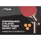 STIGA Performance 2-Player Table Tennis Racket Set, Brown / Red, T1363