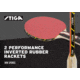 STIGA Performance 2-Player Table Tennis Racket Set, Brown / Red, T1363