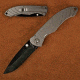 Stone River Gear Ceramic Folding Knife with Titanium Handle, Grey-Black, 6.75 SRG4TRB