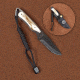Stone River Gear Ceramic Hunting Knife,6.5in Black Zirconium Oxide Blade,Genuine Stag Handles and Nylon Sheath SRG65SCB