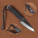 Stone River Gear Ceramic Neck Knife,5in,Black w/Paracord Handle, Kydex Sheath and Bonus Belt Sheath SRG3NCS