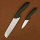 Stone River Gear Ceramic Santoku and Paring Knife Gift Set, Black-White, 6.0, 3.0 SRG23CKW