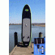 Stone River Gear Extreme Angler Inflatable, Standup Paddleboard, Black/Green/Grey FB11.0