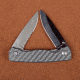 Stone River Gear Two Blade Folding Knife Ceramic and Steel Blade, Grey-Black, 6.5 SRG1DBF