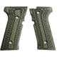 Stoner CNC Beretta Vertec and M9A3 Full Checker G10 Grips Fits Vertec and M9A3 Series, OD Green Black, STO-BR-VTEC-FC-ODG