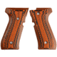 Stoner CNC Beretta 92 Full Checker G10 Grips Fits 92FS/96 M9 Series Pistol, Orange Black, STO-BR-B92-FC-ORG