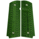 Stoner CNC Cross Hatch G10 Gun Grips fit 1911 Compact and Springfield EMP, Neon Green Black, 1911 Compact-Slim-Magwell, STO-1911C-CH-MAG-NG-SLIM