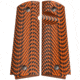 Stoner CNC Cross Hatch G10 Gun Grips fit 1911 Compact and Springfield EMP, Orange Black, 1911 Compact-Slim-Standard, STO-1911C-CH-STD-ORG-SLIM