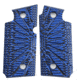 Stoner CNC SIG P938 G10 Gun Grips Aggressive Starburst Fits Sig Sauer 9mm P938 Pistol, Blue Black, Ambi, STO-P938-AS-AM-BLB