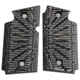 Stoner CNC SIG P938 G10 Gun Grips Aggressive Starburst Fits Sig Sauer 9mm P938 Pistol, Grey Black, Non Ambi, STO-P938-AS-NO-GRB